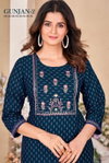 Gunjan By Sangeet Rayon Gold Khadi Printed Kurtis Wholesale Price In Surat